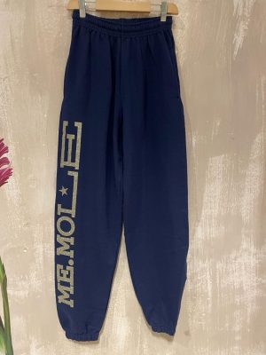 Pantalone blu Memole Jogger over in felpa