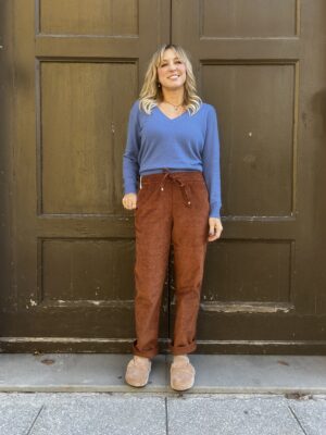 Pantalone velluto ruggine