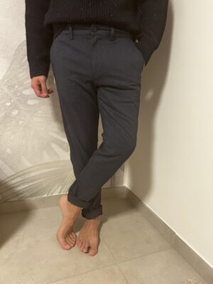 Pantalone, slim fit con blu uomo