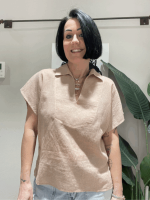 Blusa cassara a polo nude