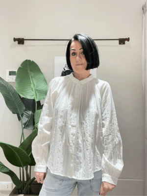 camicia cilya over latte operata