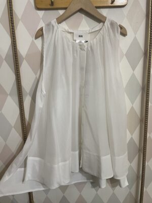Blusa bianco smanicato