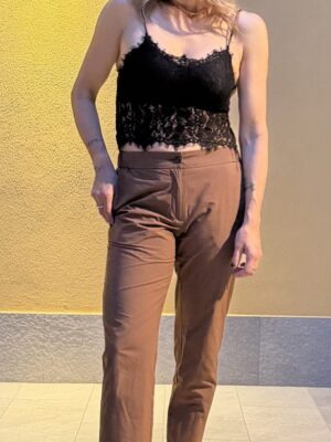 Pantalone York, cotone, cacao