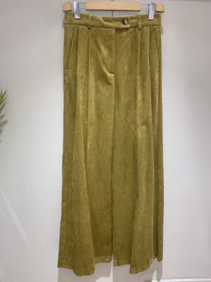 Pantalone in velluto a coste olio